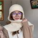 Women's Solid Color Knitted Wool Hat Scarf