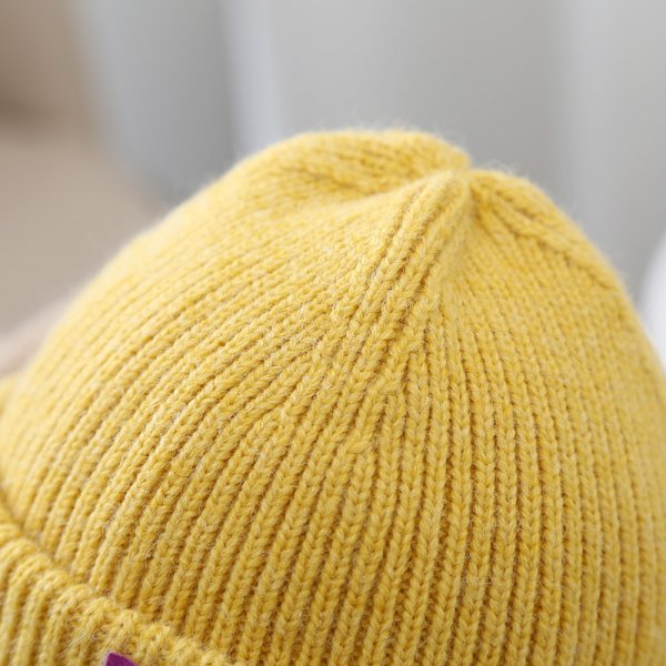 South Korea With The Same Paragraph Candy Color Expression Cloth Label Children's Knitted Hats