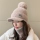 Ladies Rabbit Fur Plus Velvet Knitted Hat