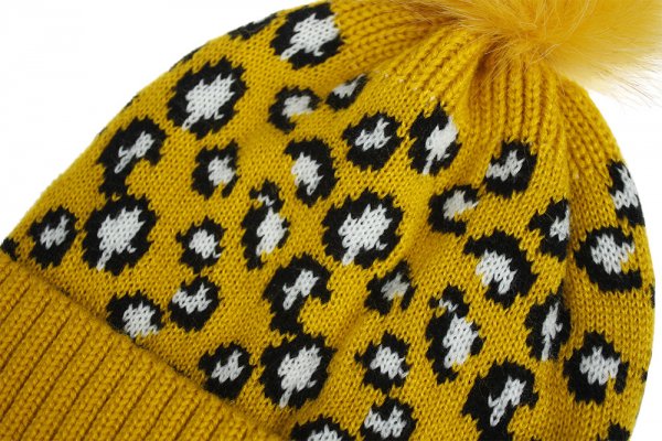 New Winter Knitted Hat Wholesale Korean Version Of Leopard Print Woolen Hat